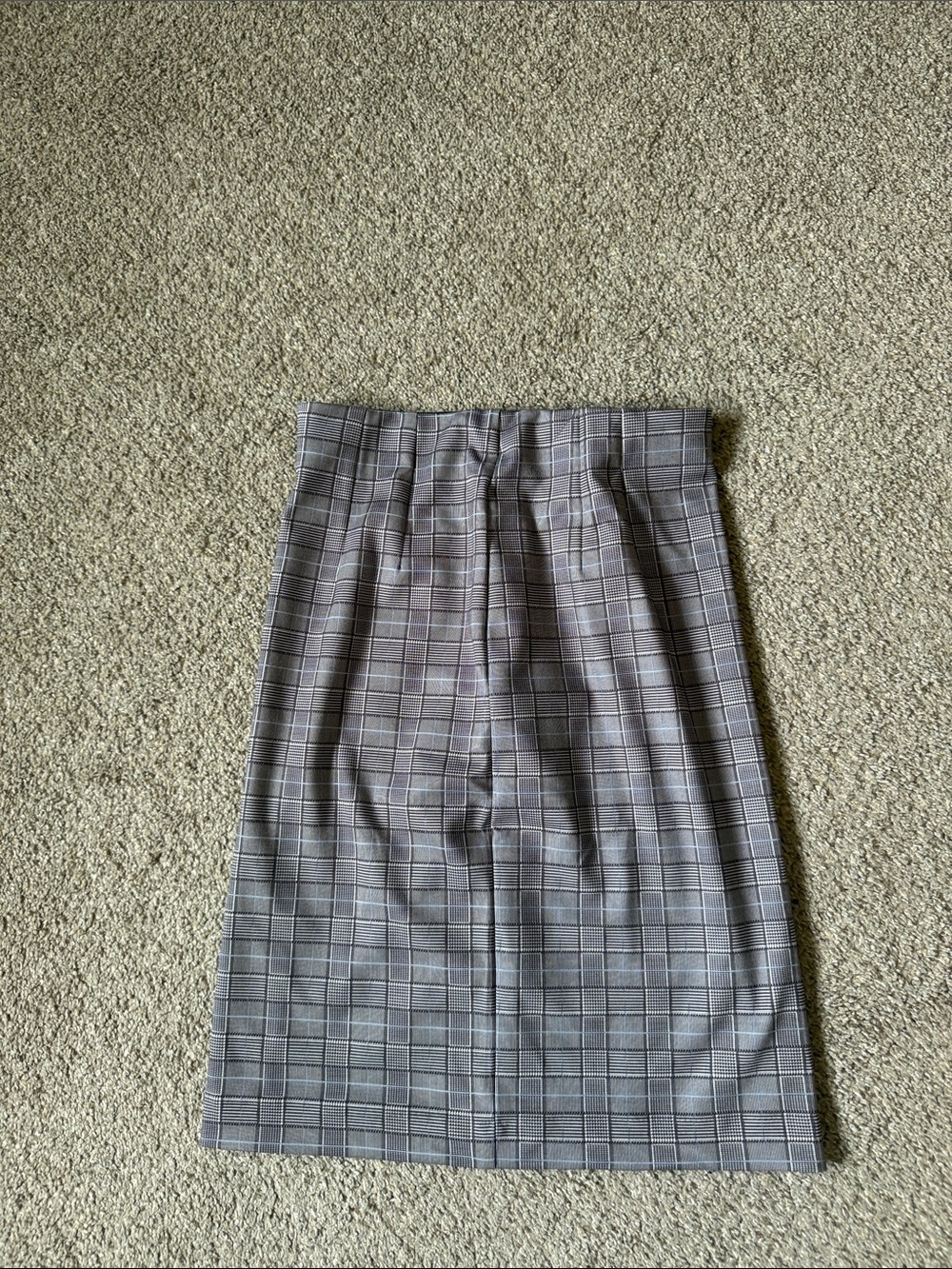 Premise Gray Plaid Midi Pencil Skirt